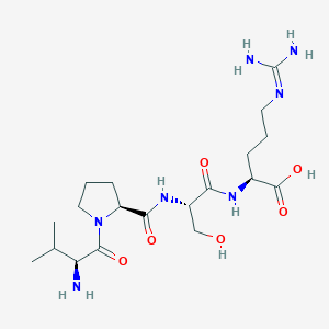 molecular formula C19H35N7O6 B12520729 L-Valyl-L-prolyl-L-seryl-N~5~-(diaminomethylidene)-L-ornithine CAS No. 798540-49-5