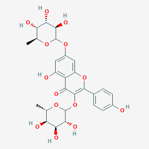 5-hydroxy-2-(4-hydroxyphenyl)-3,7-bis[[(3R,4S,5R,6S)-3,4,5-trihydroxy-6-methyloxan-2-yl]oxy]chromen-4-one