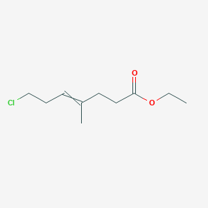 molecular formula C10H17ClO2 B12520761 Ethyl 7-chloro-4-methylhept-4-enoate CAS No. 654061-59-3