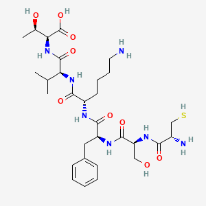 molecular formula C30H49N7O9S B12520792 L-Cysteinyl-L-seryl-L-phenylalanyl-L-lysyl-L-valyl-L-threonine CAS No. 675108-63-1