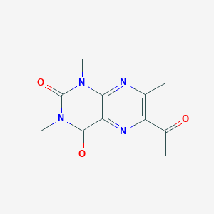 molecular formula C11H12N4O3 B1252083 6-Acetyl-1,3,7-trimethylpteridine-2,4-dione 