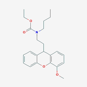 molecular formula C23H29NO4 B12520832 Ethyl butyl[2-(4-methoxy-9H-xanthen-9-yl)ethyl]carbamate CAS No. 820210-86-4