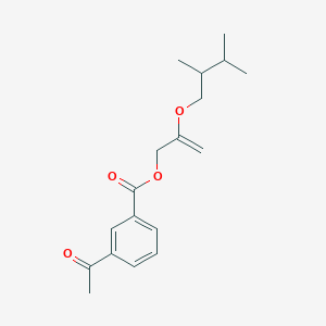 molecular formula C18H24O4 B12520850 Benzoic acid, 3-acetyl-, 2-(2,3-dimethylbutoxy)-2-propenyl ester CAS No. 663904-19-6