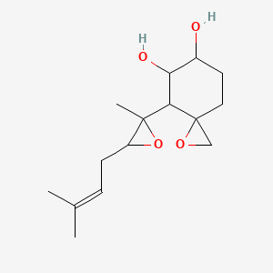 4-[2-Methyl-3-(3-methylbut-2-enyl)oxiran-2-yl]-1-oxaspiro[2.5]octane-5,6-diol