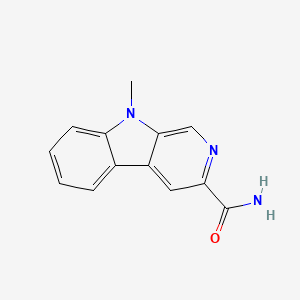 molecular formula C13H11N3O B12520874 9-Methyl-9H-beta-carboline-3-carboxamide CAS No. 663171-03-7