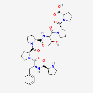 molecular formula C38H53N7O9 B12520881 L-Prolyl-L-phenylalanyl-L-prolyl-L-prolyl-L-threonyl-L-prolyl-L-proline CAS No. 655229-04-2