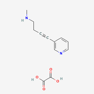 molecular formula C12H14N2O4 B12520896 N-methyl-4-pyridin-3-ylbut-3-yn-1-amine;oxalic acid CAS No. 677720-87-5