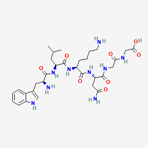 molecular formula C31H47N9O8 B12520904 L-Tryptophyl-L-leucyl-L-lysyl-L-asparaginylglycylglycine CAS No. 820977-71-7