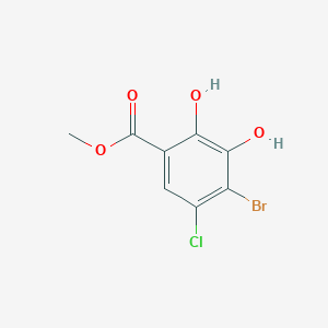 molecular formula C8H6BrClO4 B12520911 Methyl 4-bromo-5-chloro-2,3-dihydroxybenzoate CAS No. 819800-64-1