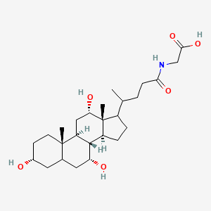 2-[4-[(3R,7R,8R,9S,10S,12S,13R,14S)-3,7,12-trihydroxy-10,13-dimethyl-2,3,4,5,6,7,8,9,11,12,14,15,16,17-tetradecahydro-1H-cyclopenta[a]phenanthren-17-yl]pentanoylamino]acetic acid