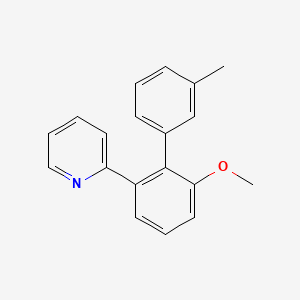 molecular formula C19H17NO B12520922 2-(6-Methoxy-3'-methyl-[1,1'-biphenyl]-2-yl)pyridine 