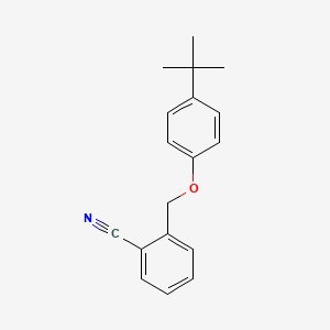molecular formula C18H19NO B12520927 2-[(4-tert-Butylphenoxy)methyl]benzonitrile CAS No. 672936-24-2
