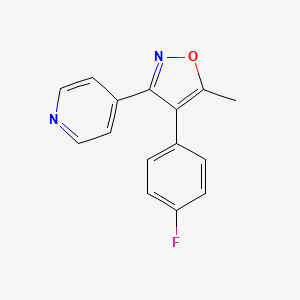 molecular formula C15H11FN2O B12520976 Pyridine, 4-[4-(4-fluorophenyl)-5-methyl-3-isoxazolyl]- CAS No. 666861-61-6
