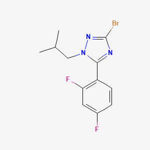 molecular formula C12H12BrF2N3 B12520983 3-Bromo-5-(2,4-difluorophenyl)-1-(2-methylpropyl)-1H-1,2,4-triazole CAS No. 799269-67-3