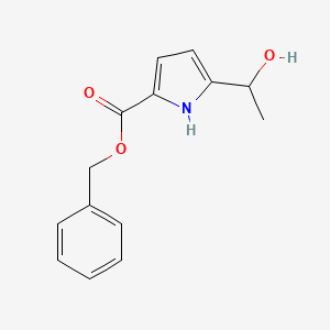 molecular formula C14H15NO3 B12521012 Benzyl 5-(1-hydroxyethyl)-1H-pyrrole-2-carboxylate CAS No. 681806-80-4