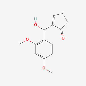molecular formula C14H16O4 B12521063 2-[(2,4-Dimethoxyphenyl)(hydroxy)methyl]cyclopent-2-en-1-one CAS No. 653585-86-5