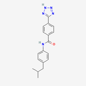 molecular formula C18H19N5O B12521105 N-[4-(2-methylpropyl)phenyl]-4-(2H-tetrazol-5-yl)benzamide CAS No. 651769-62-9