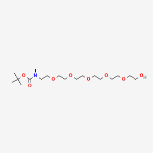 molecular formula C18H37NO8 B12521115 tert-butyl N-(17-hydroxy-3,6,9,12,15-pentaoxaheptadecan-1-yl)-N-methylcarbamate 