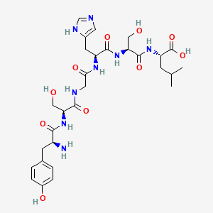 molecular formula C29H42N8O10 B12521129 L-Tyrosyl-L-serylglycyl-L-histidyl-L-seryl-L-leucine CAS No. 807366-23-0