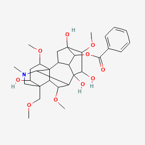 [5,7,8,14-Tetrahydroxy-6,16,18-trimethoxy-13-(methoxymethyl)-11-methyl-11-azahexacyclo[7.7.2.12,5.01,10.03,8.013,17]nonadecan-4-yl] benzoate