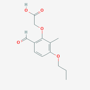 molecular formula C13H16O5 B12521172 Acetic acid, (6-formyl-2-methyl-3-propoxyphenoxy)- CAS No. 820237-69-2