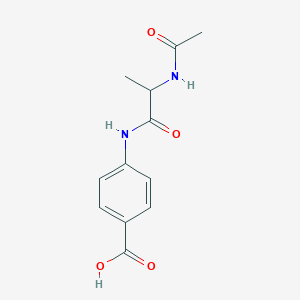 molecular formula C12H14N2O4 B12521177 4-[(N-Acetylalanyl)amino]benzoic acid CAS No. 657412-39-0