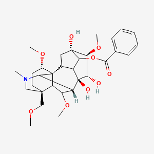 [(1S,4R,5S,6S,7S,8R,9S,13S,16S,18R)-5,7,8-trihydroxy-6,16,18-trimethoxy-13-(methoxymethyl)-11-methyl-11-azahexacyclo[7.7.2.12,5.01,10.03,8.013,17]nonadecan-4-yl] benzoate
