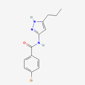 molecular formula C13H14BrN3O B12521208 4-bromo-N-(5-propyl-1H-pyrazol-3-yl)benzamide CAS No. 714230-82-7