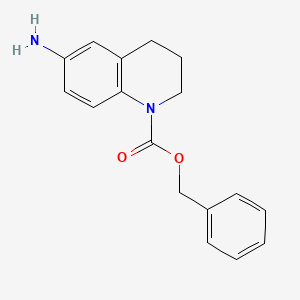 molecular formula C17H18N2O2 B12521217 benzyl 6-amino-3,4-dihydro-2H-quinoline-1-carboxylate 