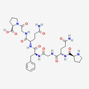 molecular formula C33H47N9O10 B12521283 L-Prolyl-L-glutaminylglycyl-L-phenylalanyl-L-glutaminylglycyl-L-proline CAS No. 804475-98-7
