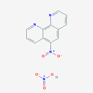 molecular formula C12H8N4O5 B12521312 Nitric acid;5-nitro-1,10-phenanthroline CAS No. 654643-03-5