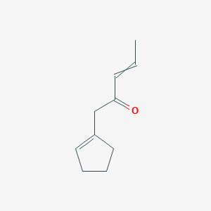 molecular formula C10H14O B12521318 1-(Cyclopent-1-en-1-yl)pent-3-en-2-one CAS No. 654643-31-9