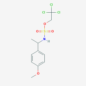 molecular formula C11H14Cl3NO4S B12521370 Sulfamic acid, [1-(4-methoxyphenyl)ethyl]-, 2,2,2-trichloroethyl ester CAS No. 813440-64-1