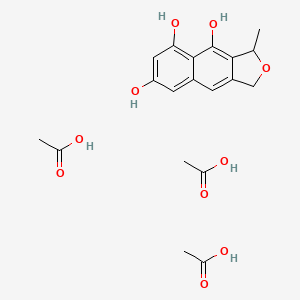molecular formula C19H24O10 B12521373 Acetic acid;1-methyl-1,3-dihydrobenzo[f][2]benzofuran-6,8,9-triol CAS No. 676131-45-6