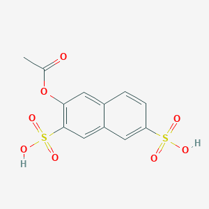 molecular formula C12H10O8S2 B12521379 3-(Acetyloxy)naphthalene-2,7-disulfonic acid CAS No. 651715-59-2