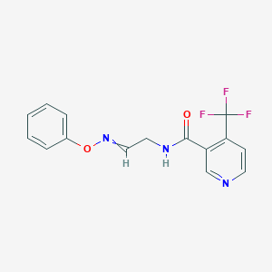 molecular formula C15H12F3N3O2 B12521403 N-[2-(Phenoxyimino)ethyl]-4-(trifluoromethyl)pyridine-3-carboxamide CAS No. 652152-94-8