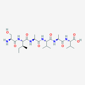molecular formula C25H46N6O8 B12521412 L-Seryl-L-isoleucyl-L-alanyl-L-valyl-L-alanyl-L-valine CAS No. 655230-43-6