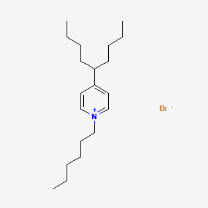 molecular formula C20H36BrN B12521417 1-Hexyl-4-(nonan-5-YL)pyridin-1-ium bromide CAS No. 676346-14-8