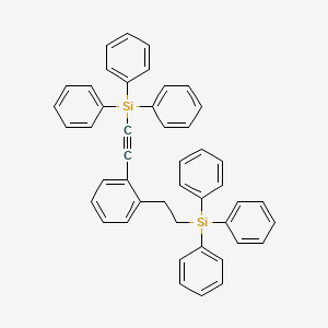 molecular formula C46H38Si2 B12521440 Triphenyl({2-[2-(triphenylsilyl)ethyl]phenyl}ethynyl)silane CAS No. 652154-26-2
