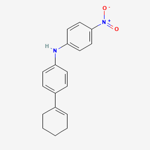 molecular formula C18H18N2O2 B12521487 Benzenamine, 4-(1-cyclohexen-1-yl)-N-(4-nitrophenyl)- CAS No. 663627-37-0