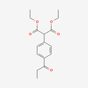 molecular formula C16H20O5 B12521492 Diethyl (4-propanoylphenyl)propanedioate CAS No. 652159-98-3