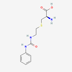 molecular formula C12H17N3O3S B12521541 S-{2-[(Phenylcarbamoyl)amino]ethyl}-L-cysteine CAS No. 653600-69-2