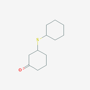 molecular formula C12H20OS B12521575 Cyclohexanone, 3-(cyclohexylthio)- CAS No. 849408-91-9