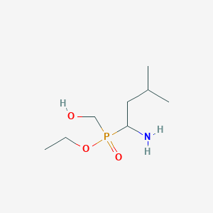 molecular formula C8H20NO3P B12521576 Ethyl (1-amino-3-methylbutyl)(hydroxymethyl)phosphinate CAS No. 674789-25-4