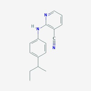 molecular formula C16H17N3 B1252158 2-(4-Butan-2-ylanilino)-3-pyridinecarbonitrile 