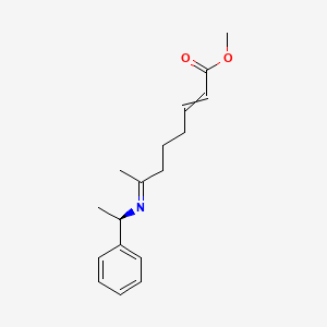 molecular formula C17H23NO2 B12521612 Methyl (7E)-7-{[(1R)-1-phenylethyl]imino}oct-2-enoate CAS No. 828291-35-6