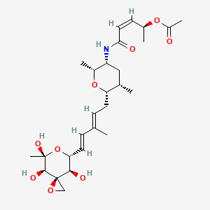 (2S,3Z)-5-{[(2R,3R,5S,6S)-2,5-dimethyl-6-{(2E,4E)-3-methyl-5-[(3R,4R,5R,7S,8R)-4,7,8-trihydroxy-7-methyl-1,6-dioxaspiro[2.5]oct-5-yl]penta-2,4-dien-1-yl}tetrahydro-2H-pyran-3-yl]amino}-5-oxopent-3-en-2-yl acetate