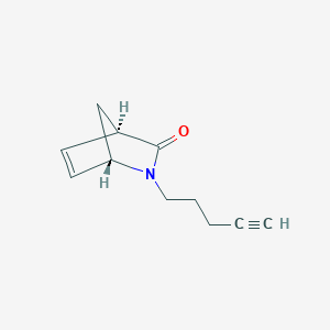 molecular formula C11H13NO B12521644 (1S,4R)-2-(Pent-4-yn-1-yl)-2-azabicyclo[2.2.1]hept-5-en-3-one CAS No. 666256-78-6