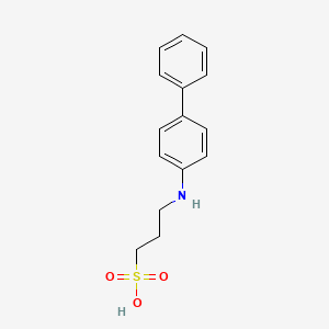 molecular formula C15H17NO3S B12521663 3-[([1,1'-Biphenyl]-4-yl)amino]propane-1-sulfonic acid CAS No. 819862-88-9
