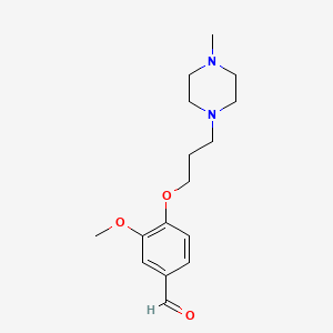 molecular formula C16H24N2O3 B12521671 3-Methoxy-4-[3-(4-methylpiperazin-1-yl)propoxy]benzaldehyde CAS No. 687635-75-2